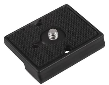 2 Piezas Placa Liberación Rápida para Manfrotto 1/4", Placa Trípode 200PL-14, 128RC/128RCNAT, 141RC/141RCNAT, con Tornillo de 1/4" Compatible con DSLR y Cámaras Sin Espejo, Placa de Aluminio