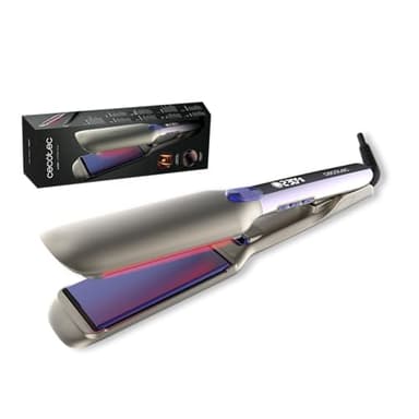 Cecotec Plancha de Pelo Placas Anchas y Vibratorias Lisse i-Twerk Max. Tecnología Infrarrojos e Iónica, 160º-230ºC, Revestimiento Cerámica y Turmalina, Calentamiento Rápido, Pantalla Integrada