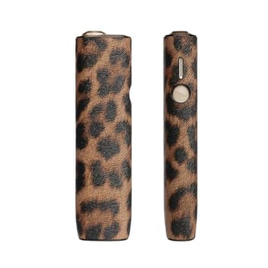 Funda protectora para IQOS iluma ONE/ILUMA i one, diseño de botón de esqueleto, material PC+PU Accesorios (A-Leopardo Marrón)