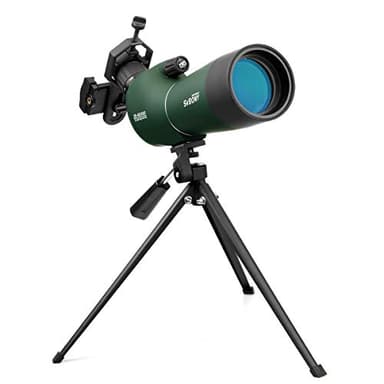 Svbony SV28 Telescopio Terrestre 20-60x60 de Zoom FMC BAK4 ImpermeableTelescopio Terrestre con Trípode y Adaptador Universal para Smartphone para Observación