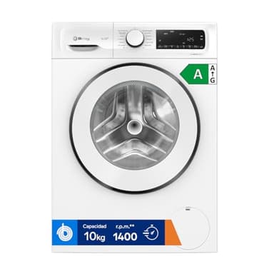 Balay – Lavadora, Libre Instalación, 10 kg, Programa Plancha, Programa Superrápido 15/30 min., Silenciosa, Blanco, 3TS3107BD