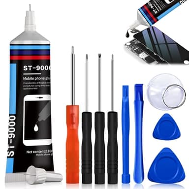 Pegamento Pantalla Movils, Pegamento para Moviles, Pegamentos Fuerte para Todo, Adecuado para Pegar Pantallas de Teléfonos Móviles, Tabletas, Portátiles, Cámaras, etc, 50ML (Negro)