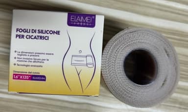 Parche de Silicona Para Cicatriz, Láminas de Silicona Parches Cicatrizantes, Profesionales Para Cicatrices Causadas por Cesárea, Cirugía, Quemaduras, Queloides, Acné y más (4CMx340CM)