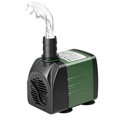 SOUSLOW Bomba de Agua Sumergible de 15 W 1000 L/H AC220-240V Bomba de Agua de Acuario con 1 Boquilla para Estanque, Fuente de Jardín, Sistema Hidropónico