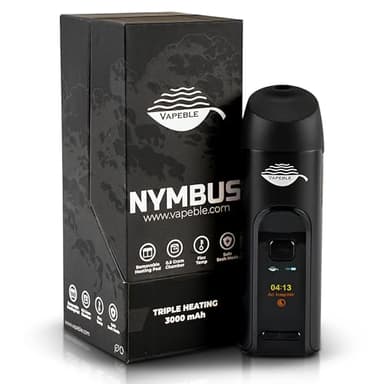 Vapeble Vaporizer Nymbus Vaporizador de hierbas premium, sistema de vaporización THS & Intelisense, pantalla OLED a color, en 15seg a 150°C-230°C, 3000mAh vaporización de hierba seca en tres etapas