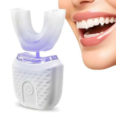 Cepillo De Dientes Ultrasónico Automático,En Forma De U,3 Niveles De Intensidad,45 S Temporizador,Ipx7 Impermeable,Cepillo De Dientes Eléctrico Ultrasónico 360° Para Adultos