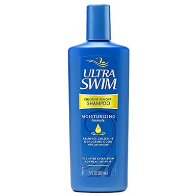 UltraSwim Champú Removedor de Cloro, Protector de Pelo para Piscina, Fortificado con Aloe Vera y Vitamina E, Hidrata, Nutre y Repara el Cabello Dañado por Cloro, Seguro para Cabello Teñido. 207 ml