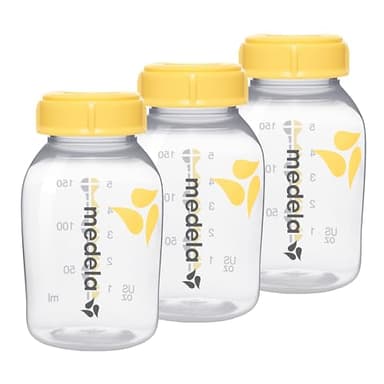 Medela Biberones para el almacenamiento de leche materna, Sin BPA, Paquete de 3 uds. de 150 ml