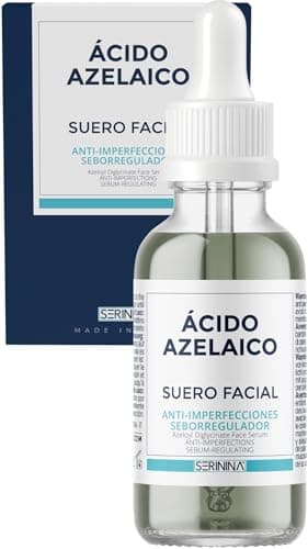 SERININA Ácido Azelaico Facial | Anti-Imperfecciones | Sérum con Niacinamida y Zinc para Piel Grasa e Impura, Ácido Azelaico Regulador del Sebo 30 ml