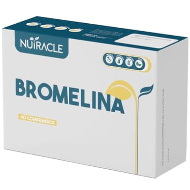 Nutracle Piña y Bromelina 2500 GDU/g 40 Tabletas 500mg - Suplemento Drenante Potente, Anticelulítico y Retención de Agua - Diurético y Digestivo
