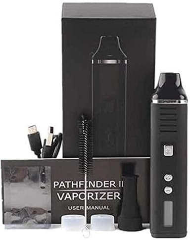 Vaporizador Hierbas Secas Pathfinder V2, gran cámara de cerámica, batería de 2200 mAh, configuraciones de temperatura avanzadas, vaporizador de hierbas de diseño innovador y funcional (negro)