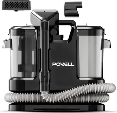 Powell Limpiador de Alfombras 450W – Aspiradora de Inyección y Extracción 13000PA, Depósito 1,8L, Para Tapicerías, Alfombras, Sofás y Coche – Cable 5m, Ligero 3,5kg, Negro