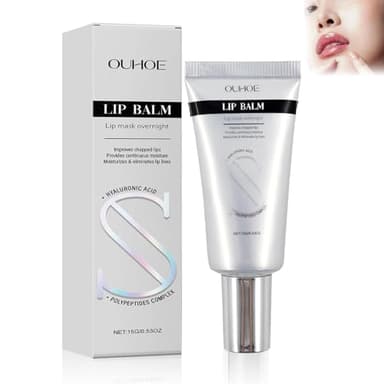 Balsamo Labial Acido Hialuronico,mascarilla de Labios Lip Mask Bálsamo Labial con Ácido Hialurónico, Mascarilla de Labios, Reparador labial Protege y Repara Los labios