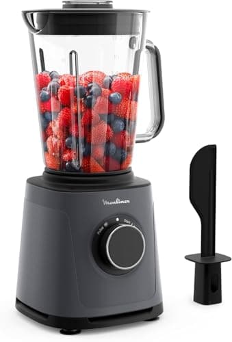 Moulinex PerfectMix Essential, batidora de alta velocidad, 1200 W, tecnología de cuchillas Powelix, fácil de limpiar, LM771BF0