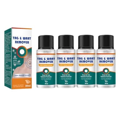 Nitrógeno Líquido Verrugas En La Ingles, Eliminador De Verrugas Y Lunares, Cuidado De La Belleza Solución Antimanchas Para Hogar Viaje Eventos Hombres Mujeres, 20 ml (paquete de 4)