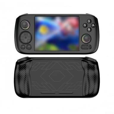Funda protectora de silicona para consola de juegos ANBERNIC RG406H, a prueba de golpes, cobertura de 360° (negro)
