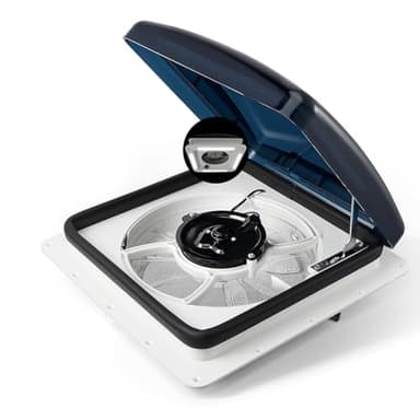 Brolteja Ventilador de Ventilación de Autocaravana, De Escape De Techo Para Autocaravana Con Luz LED,de techo para caravana con sensor de lluvia