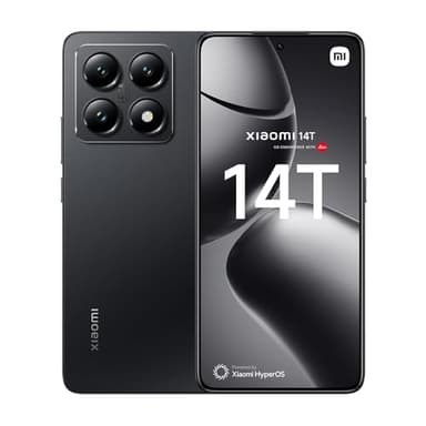 XIAOMI 14T – Smartphone de 12+256GB, Lentes Leica Summilux, MediaTek Dimensity 8300 Ultra, Pantalla AMOLED de 6,67'' 144Hz, HyperCharge 67W, Negro Titanio (Versión ES)