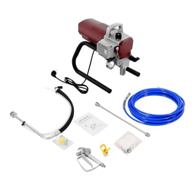 Fetcoi Pulverizador de pintura sin aire de 1800 W, 220 V, para todos los líquidos no granulares y fluidos, con boquilla, tubo pulverizador y barra de extensión