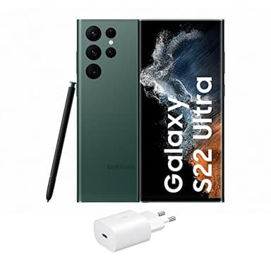 Samsung Galaxy S22 Ultra 5G + Cargador – Teléfono móvil libre, 128 GB, Smartphone Android, Verde (Versión Española)