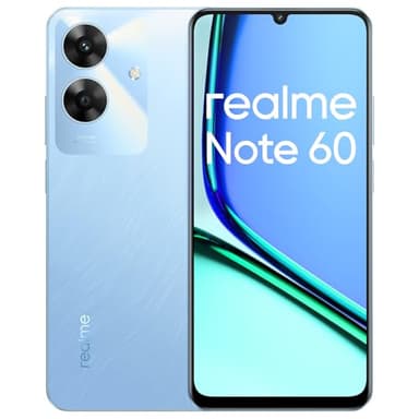 realme Note 60 Smartphone Android, 4G Teléfono Móvil Dual SIM, 90Hz Pantalla LCD de 6.74", 4GB RAM 128GB ROM, Batería de 5000mAh, 32MP Cámara Clara, Azul, sin Adaptador