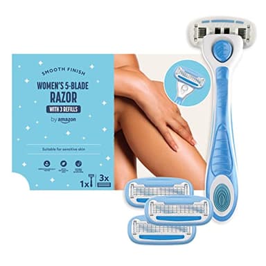 by Amazon Máquina de depilar de 5 cuchillas para mujer + 3 repuestos