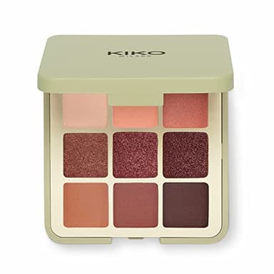 KIKO Milano Green Me Eyeshadow Palette 102, Paleta Con 9 Sombras De Ojos Con Múltiples Acabados: Mate, Perlado Y Metálico