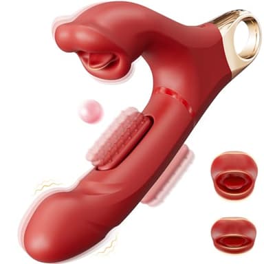 Vibradorador Mujer Juguetes Eróticos Lengua - Vibradores Consoladores Juguetes Sexuales para Mujer con Vibración y Mordidas y Bofetadas, Vibradorador Clítoris Juguetes Eróticos para Pareja Sexuales