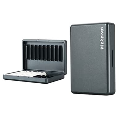 Mekeran Caja de almacenamiento de aleación de aluminio para iQOS Heets/Cigarette, funda rígida protectora para la vida diaria y viajes (gris)