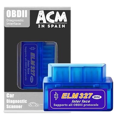 ACM® - OBD2 Diagnosis Coche Multimarca - ELM327 Bluetooth - OBD2 Bluetooth Diagnosis Coche - Maquina Diagnosis Coche - elm327 - obd2 Diagnosis Bluetooth - OBD2 Mini - OBD escaner para Coches