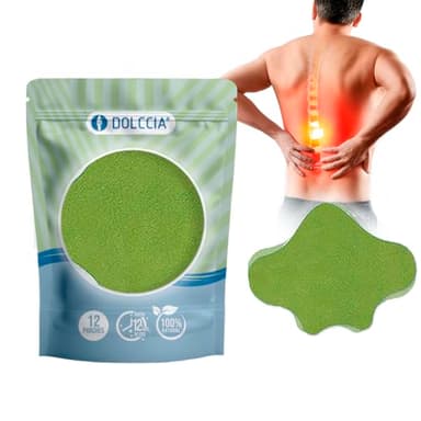 DOLCCIA - Parches naturales para el dolor de espalda Dolccia, Parche para alivio del dolor, Parches de Calor Moxibustión, Parche de ajenjo, Eliminan Toxinas Cuerpo Mejoran Sueño, Inflamación, 12 uds