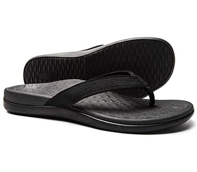 LLSOARSS Sandalias ortopédicas para pies y fascitis plantar con soporte de arco, para pies planos, dolor de talón, para mujer, Negro -, 39 EU