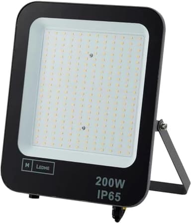 M Ledme - Foco Proyector Led Napoli 200W, 24.000 lumen, IP65 Regulable, Color Luz cálida (3000k), Iluminación exterior, De uso para jardín, patios, parking, hotel, naves etc.