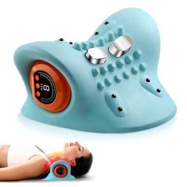 Masajeador de Cuello Inalámbrico, Masajeador Cervical y Espalda, Neck Massager, 3 Modos, 6 Velocidades, Regalos Originales para Mujer, Hombre, Mamá, Papá