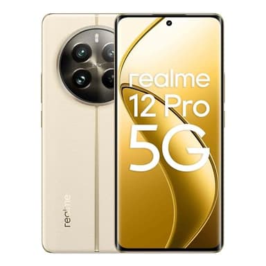 realme Teléfono Móvil 12 Pro 5G 8 + 256GB, Cámara para retratos con teleobjetivo, Sony IMX882 con OIS, Pantalla de visión curva de 120Hz, Procesador Snapdragon 6 de 1ª generación 5G, Navigator Beige