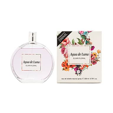 AGUA DE LUNA - Elixir Floral 200 ml, Colonia Mujer, Perfume en Formato Spray, Eau de Toilette Natural y Femenina, Aroma Cítrico y Floral, Fragancia Fresca de Larga Duración