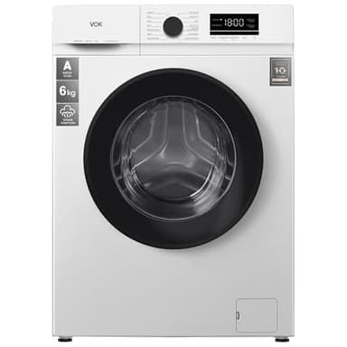 Lavadora 6kg VOK EVW-6BAWL2410 con Instalación Incluida, Clase A, Motor Inverter, 1000 RPM, Fondo Reducido 42 cm, Blanca