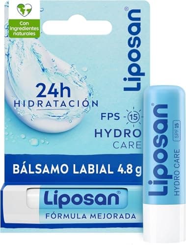 Liposan Hydro Care FPS 15 (1 x 4,8 g), cacao de labios con 24 horas de hidratación, bálsamo labial con protección solar, bálsamo hidratante para unos labios bonitos y suaves