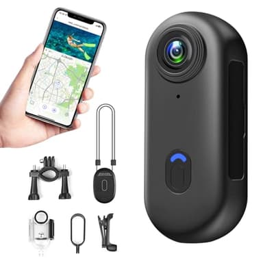 CYI Cámara Deportiva 4K WiFi con Carcasa 360°‌, Action CAM Impermeable 30M, Cámara para Moto y Ciclismo con Gran Angular 120°, Fuerte Magnético, 150 Min Autonomía, para Buceo/Moto/Deportes Extremos