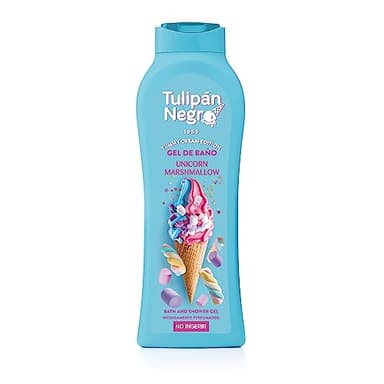 Tulipán Negro - Gel de Baño Unicorn Marshmallow, Nutritivo e Hidratante, Gel de Ducha con Fragancia Dulce y Esponjosa, 650 ml