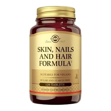Solgar - Pelo, Piel y Uñas - Cuida la salud de tu cabello y piel - Ayuda a fortalecer tus uñas - 120 Comprimidos