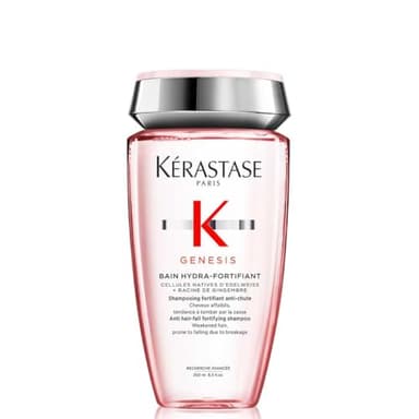 Kérastase Genesis, Champú Fortificante Anticaída, Con Textura En Gel, Limpia y Previene la Rotura, Enriquecido con Edelweiss y Raíz de Jengibre, Para Pelo Fino o Frágil, Bain Hydra-Fortifiant, 250 ml