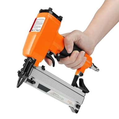 Clavadora neumática sin cabeza de calibre 23 con gatillo de seguridad, compatible con pines sin cabeza de 12-30 mm, pistola de aire para tapicería, muebles y bricolaje, etc.