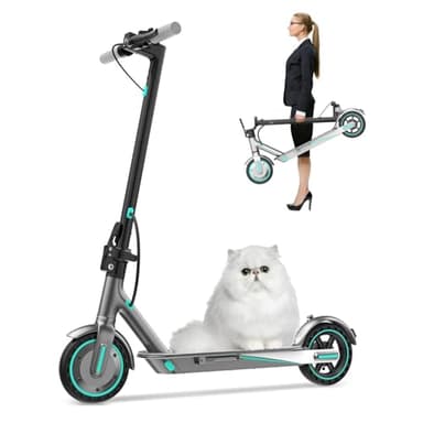 Scooter Eléctrico,NeumáTico SóLido De 21,6Cm,hasta 25 Km/H,Kilometraje 35KM,Motor Alta Potencia 350W,Sistema Frenado y AmortiguacióN,Escooter Plegable para Adultos,Carga MáX 120Kg,Control App(Azul)