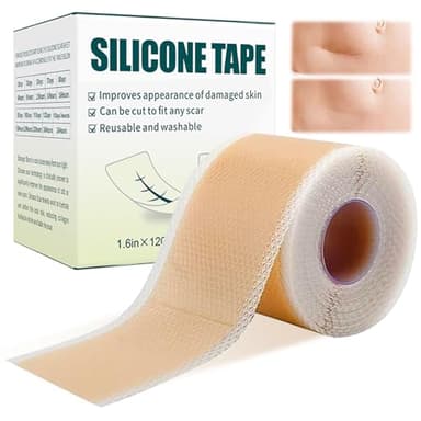 Parches Cicatrizantes,Hojas de silicona de cicatrices,Scar Sheets,Hojas de para Cicatrices Tiritas Cicatrizantes,Scar Tape,Rollo de ApositosCicatrizantes(4cmx300cm),Color de la piel