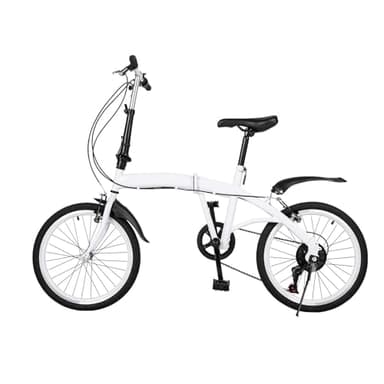 Bicicleta plegable, marco ligero de acero al carbono, bicicleta de ciudad plegable, con 6 velocidades/amortiguadores, ajustable, tamaño plegable pequeño, niños o adultos con una altura de 1,4 a 1,8
