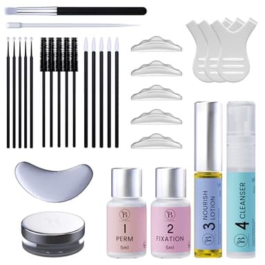 Lifting Pestañas Kit Profesional, Kit Pestañas Dura 6-8 Semanas, 15 Usos, Lash Lift Set con instrucciones, Para Principiantes/Profesionales - LK2