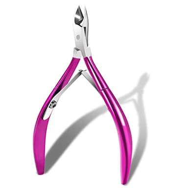 Alicates para cutículas,Cortador de cutículas,Recortador de cutículas de acero inoxidable,Tijeras Cuticulas,para uñas de pedicura y manicura(Púrpura)
