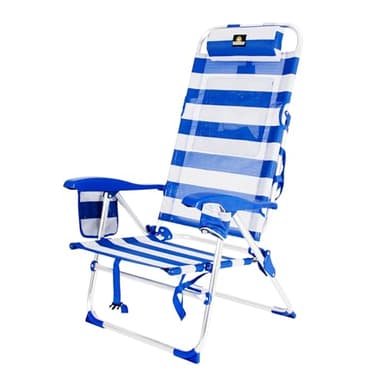 CREVICOSTA QUALITY MARK MARCAS DE CALIDAD - Lavanda 12009 - Silla de Playa Plegable con reposabrazos y 9 Posiciones de Descanso. (Marinera)