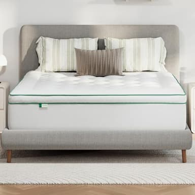 Novilla Sobrecolchon 150 x 190 cm, Topper Colchón de Microfibra Super Suave Calidad de Hotel de Microfibra con Elástica, Blanco, Lavable a Maquina